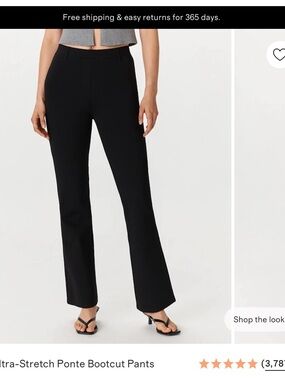 Quince Black Ponte Bootcut Pants